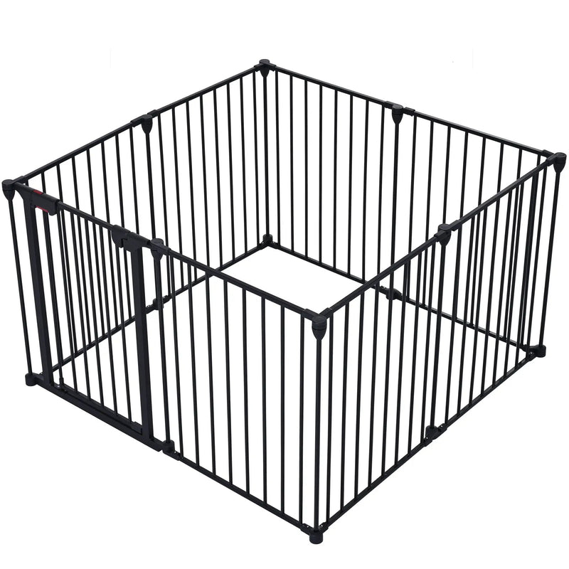 Adjustable Safety Gate Play Yard Metal Doorways Fireplace Fence Christmas Tree Fence Gate For House Stairs Gate Prohibited Area Fence by HouseOfZazla