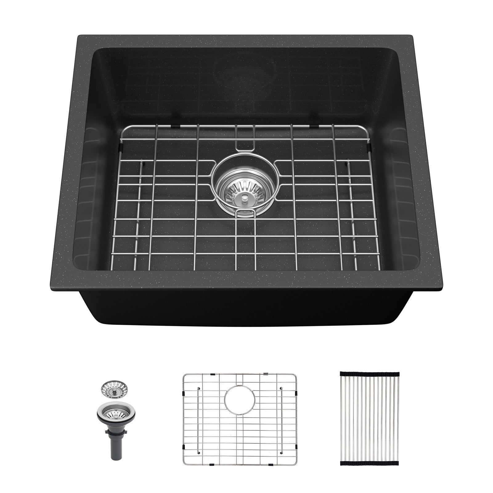 Quartz Kitchen Sink - 21" x 18" x 9.65" by HouseOfZazla