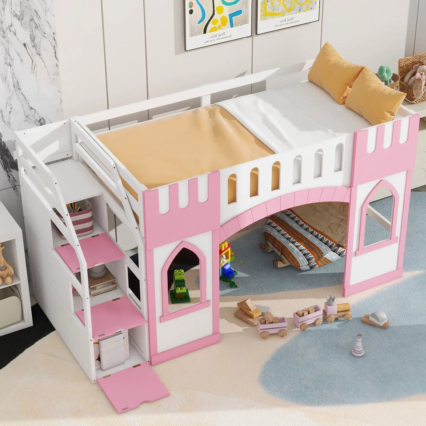 Loft Bed With Storage Staircase And Windows by HouseOfZazla