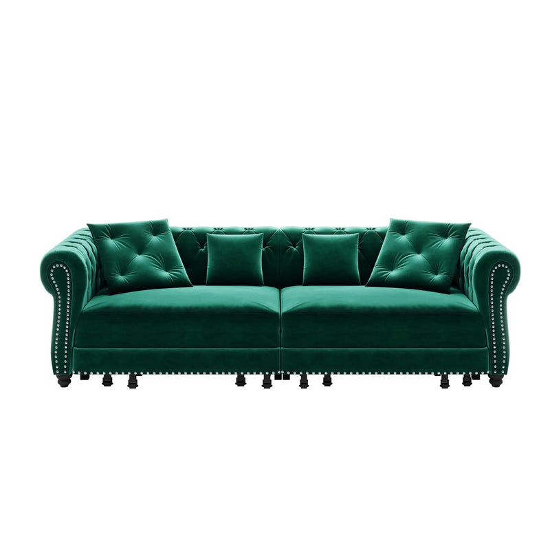 3 In 1 Pull Out Convertible Sleeper Sofa Bed, King Size, Chaise Lounge