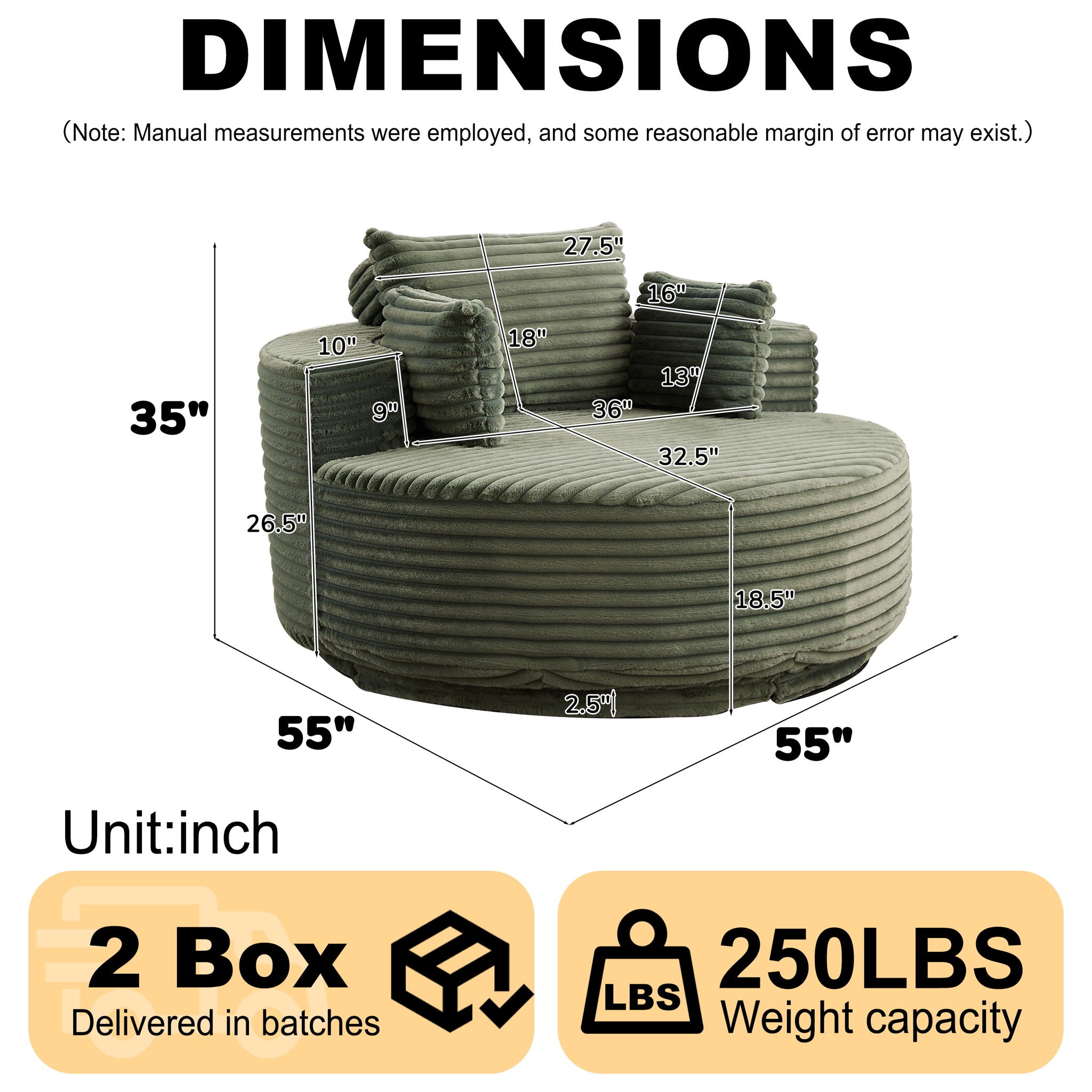 Swivel Chair With 360° Rotation For Living Room by HouseOfZazla
