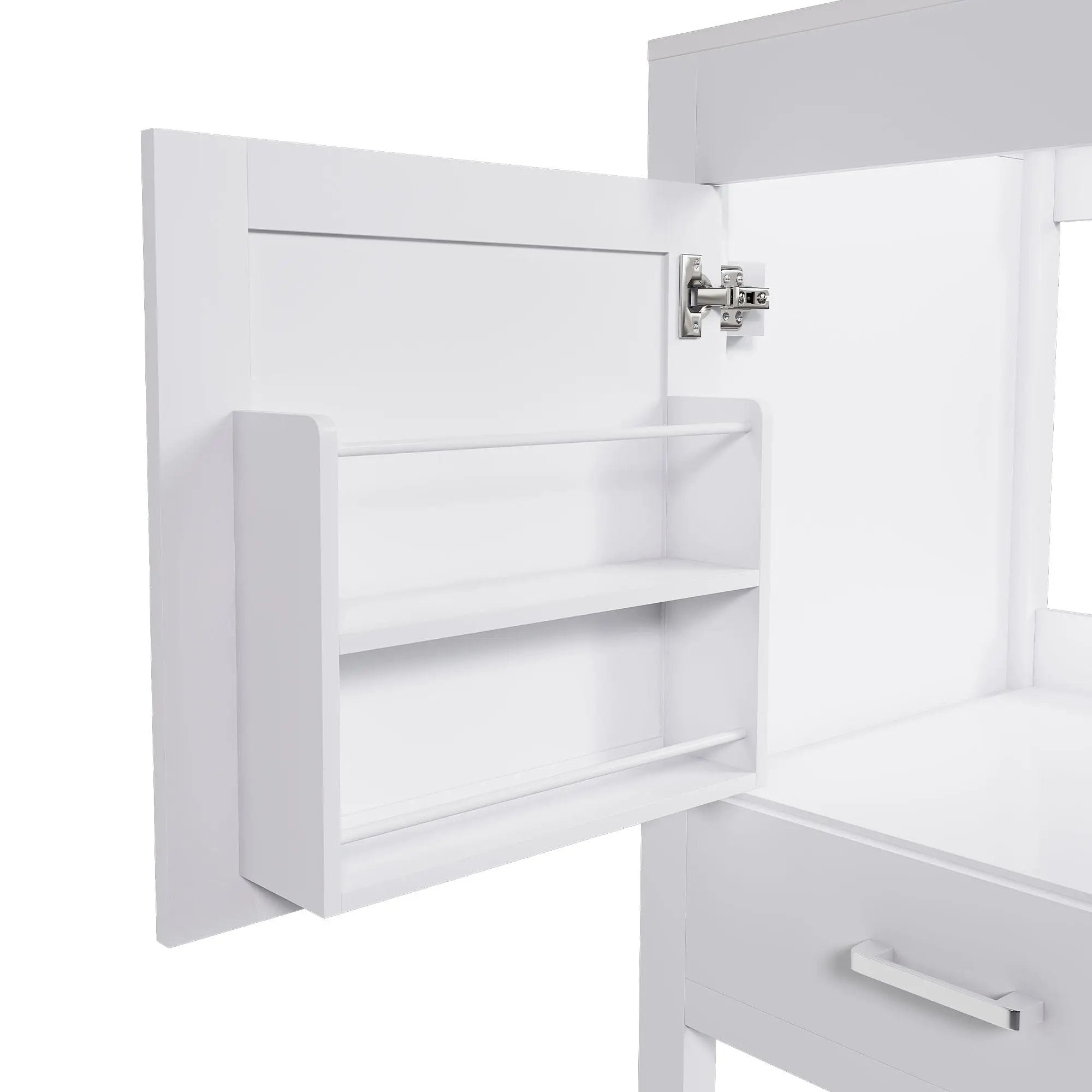 42" Bathroom Vanity Base With Doors And Drawer - White by HouseOfZazla