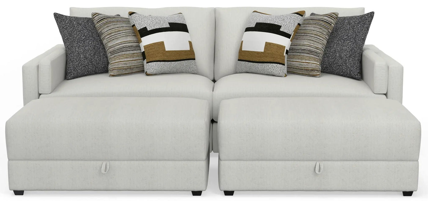 Trevor - Extra Deep Oversized Sofa With Included Storage Cocktail Ottoman by Unique Piece Furniture