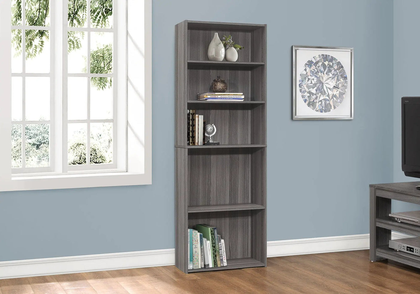 6-Tier Transitional Bookshelf for Office by HouseOfZazla