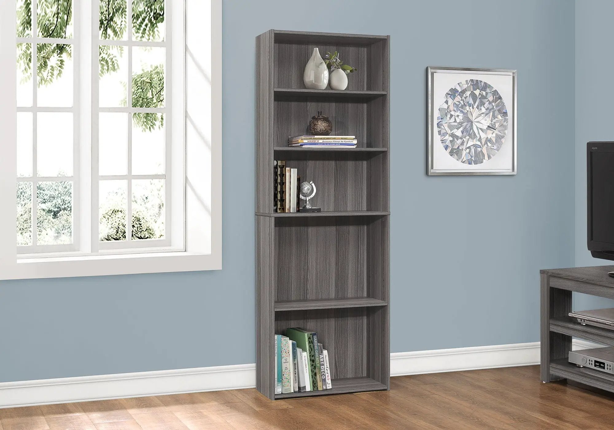 6-Tier Transitional Bookshelf for Office by HouseOfZazla