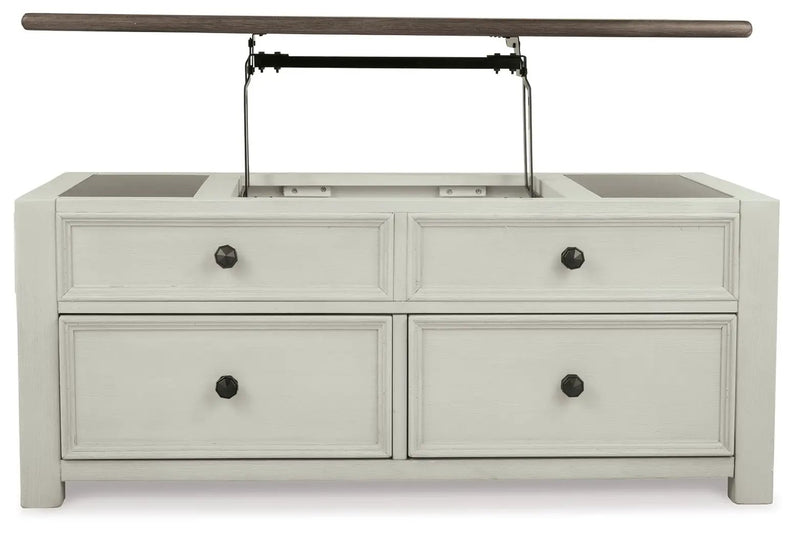 Bolanburg - Lift Top Cocktail Table - White / Brown / Beige by Unique Piece Furniture