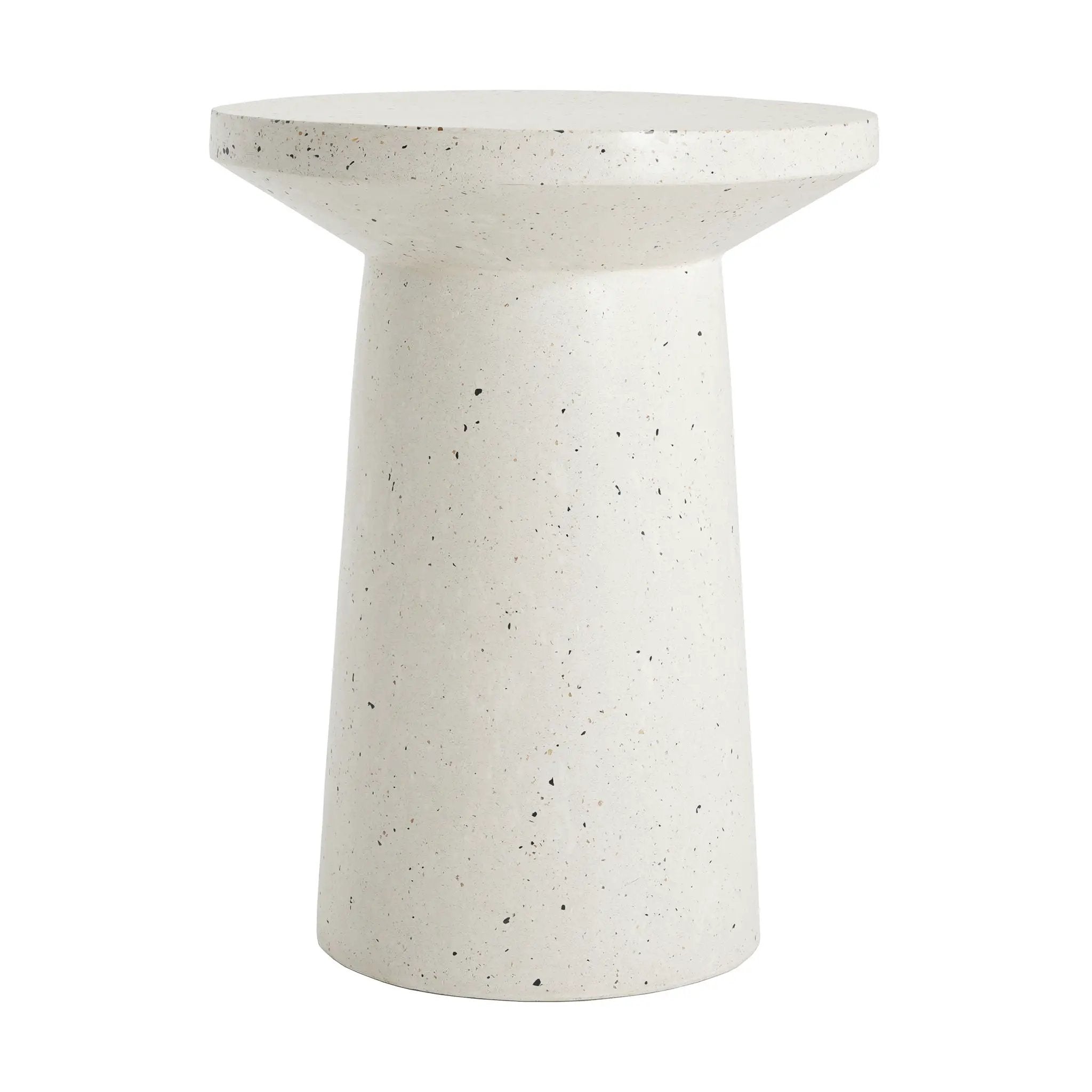 Terrazzo Outdoor Side Table - White by HouseOfZazla