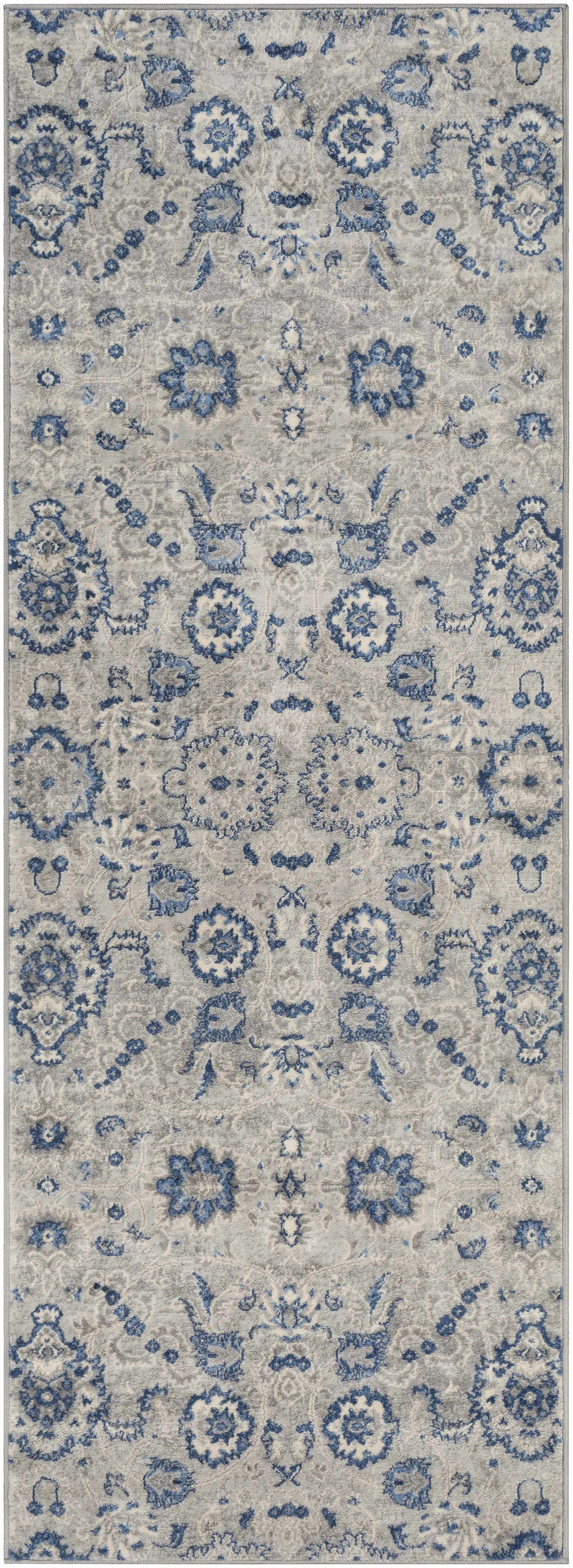 Adairsville Blue Floral Area Carpet - Clearance by Boutique Rugs