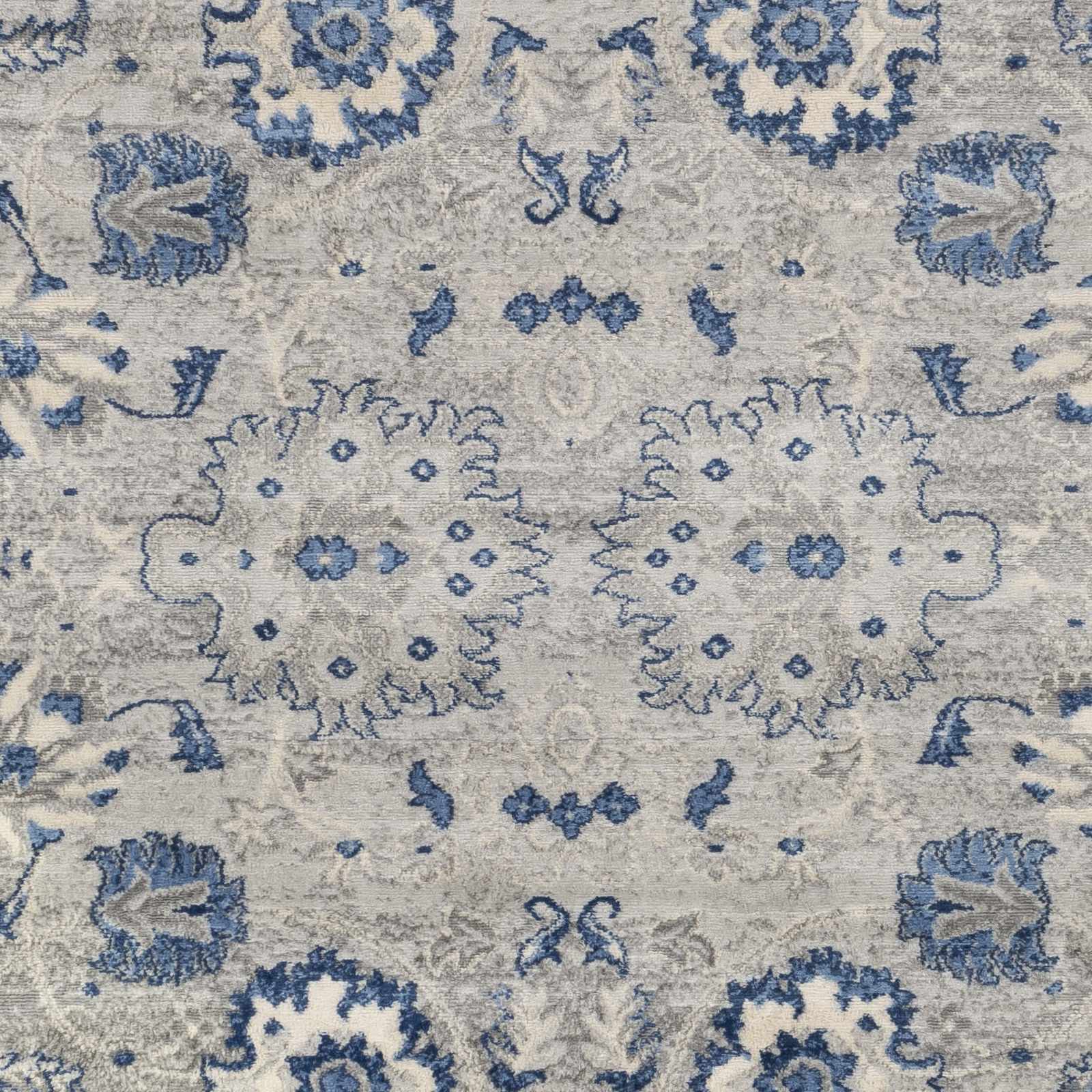 Adairsville Blue Floral Area Carpet - Clearance by Boutique Rugs