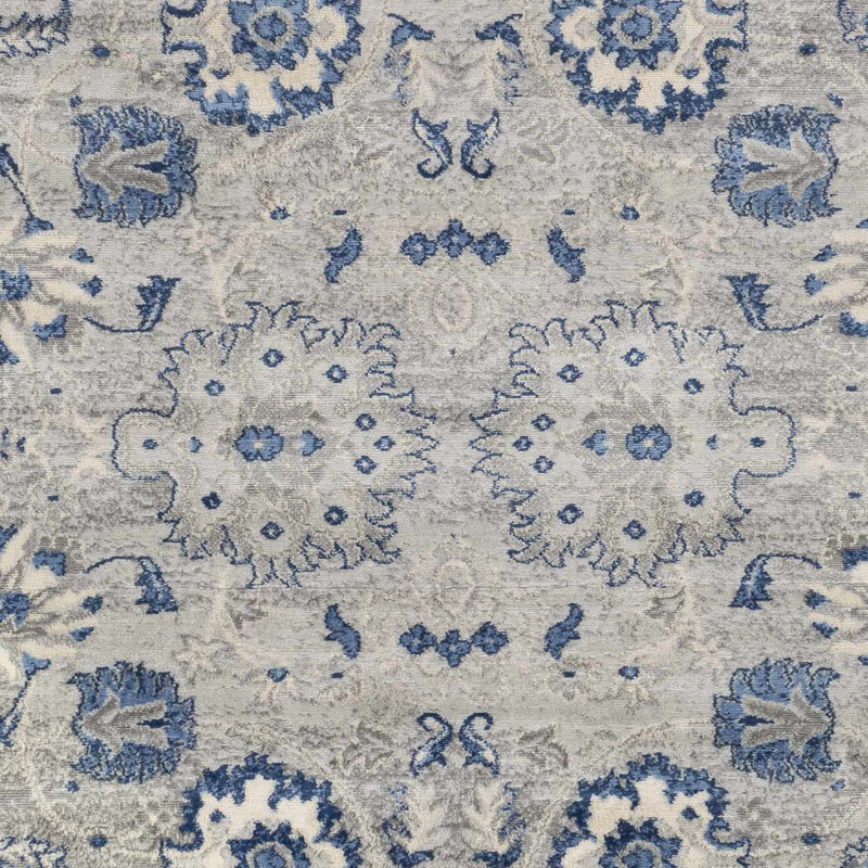 Adairsville Blue Floral Area Carpet - Clearance by Boutique Rugs