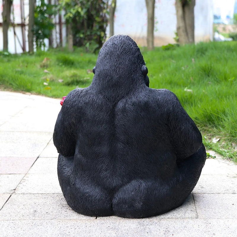 Outdoor Garden Sculpture Chimpanzees Flower Pot Planter by HouseOfZazla
