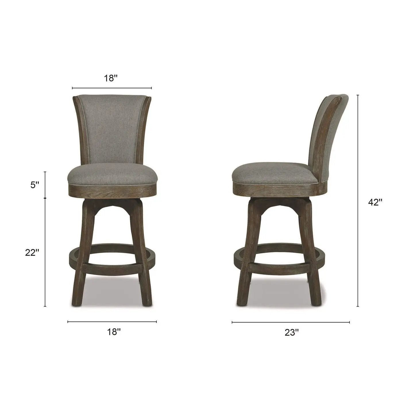Henry - Armless Swivel Counter Height Bar Stool by HouseOfZazla