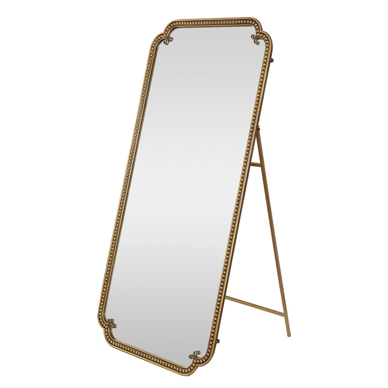 Full Length Mirror With Stand, Floor Standing Dressing For Bedroom - Antique Gold by HouseOfZazla