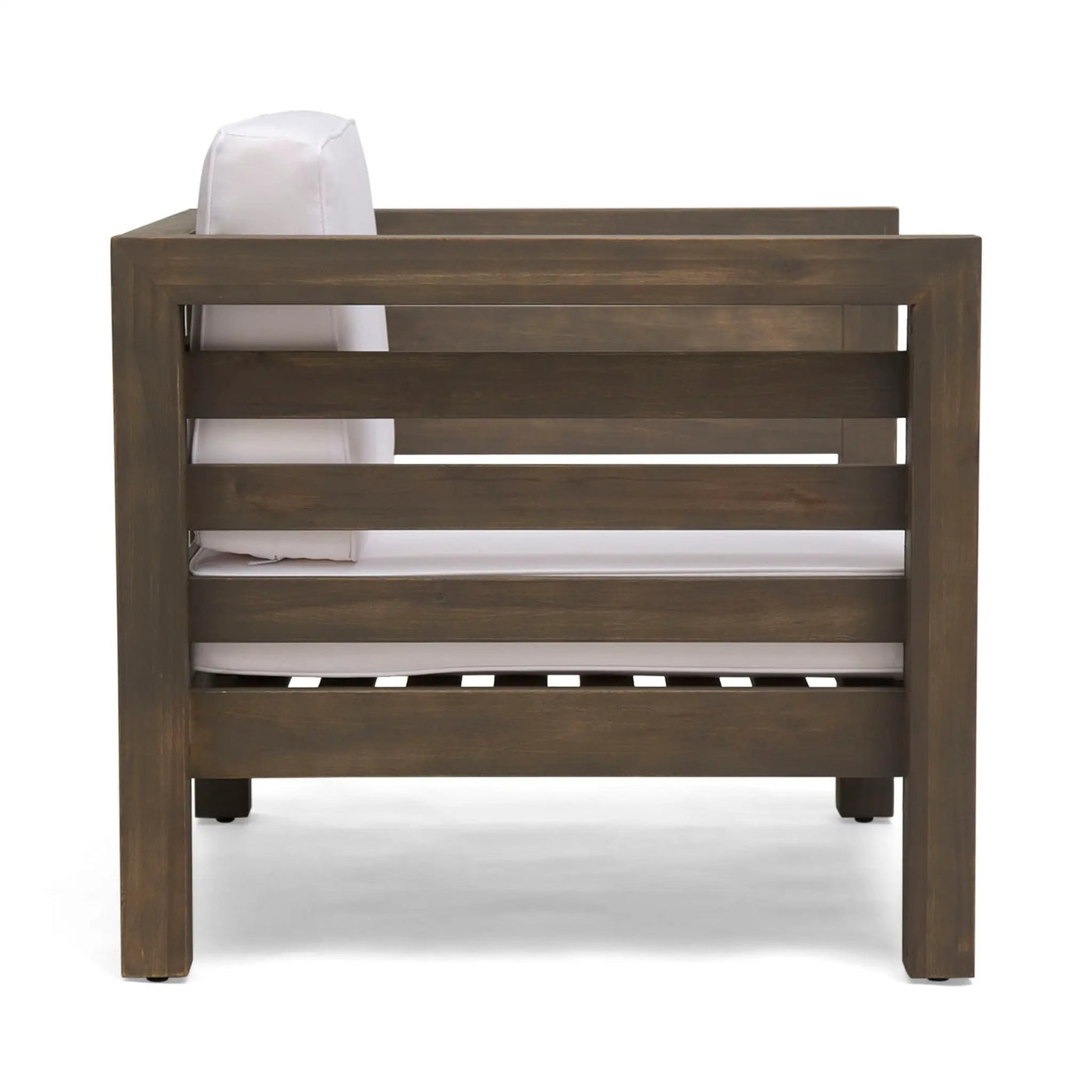 Outdoor Acacia Wood Patio Chair With Fabric Cushion by HouseOfZazla