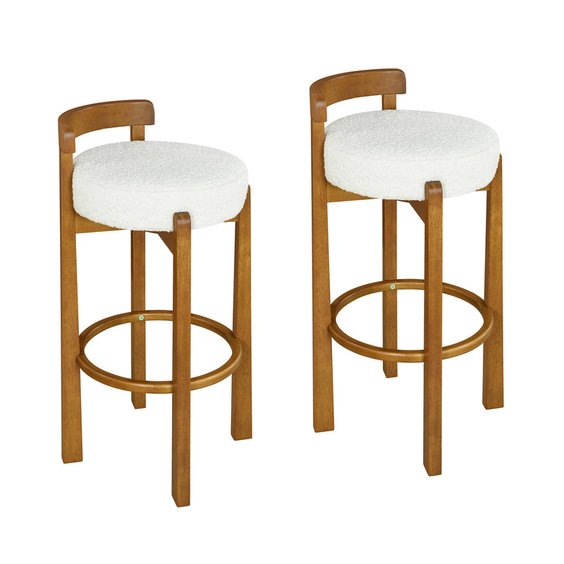 Elise Indoor Wooden Low Back Barstool by HouseOfZazla