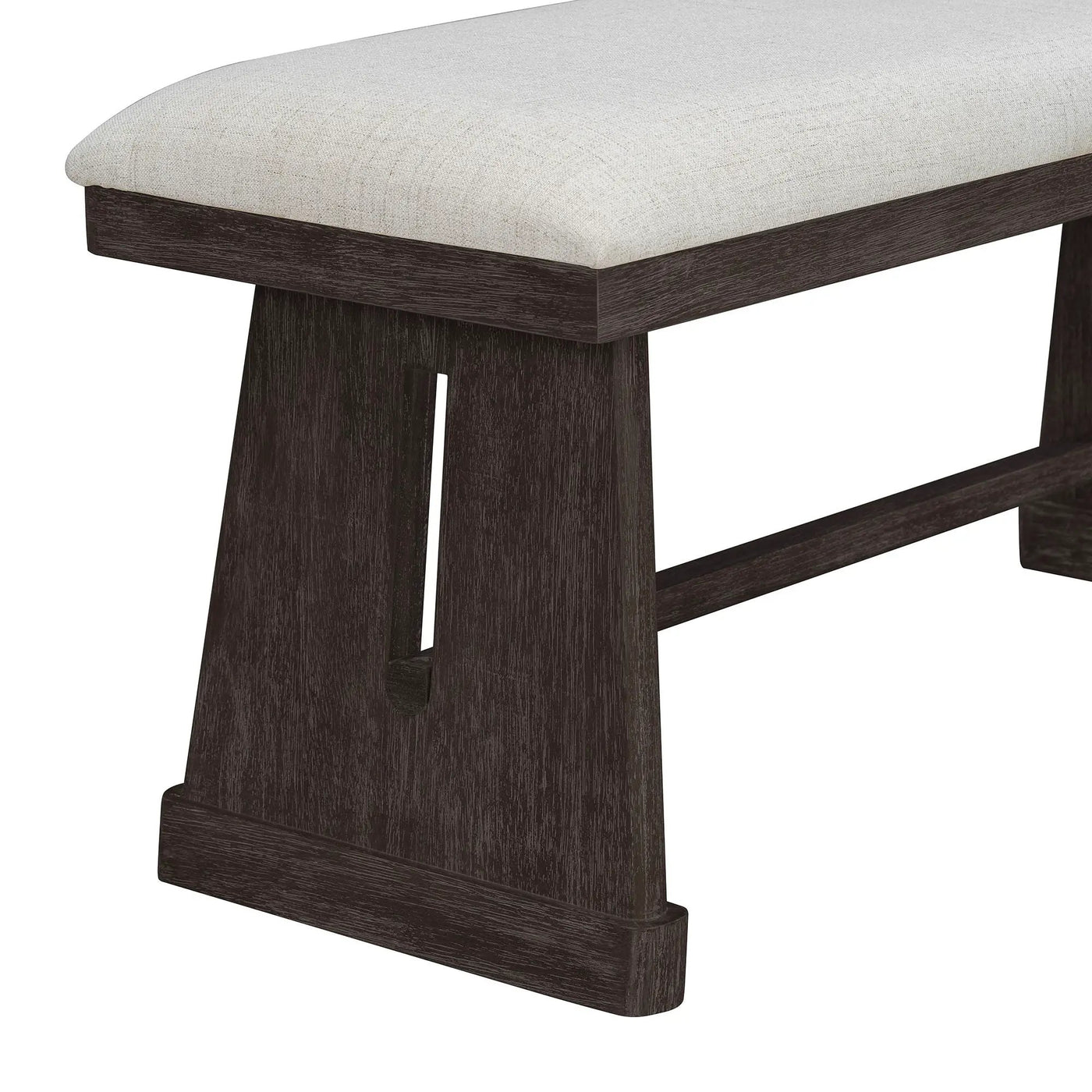 Dining Set With Rectangular Table, 4 Upholstered Chairs & 1 Padded Bench by HouseOfZazla
