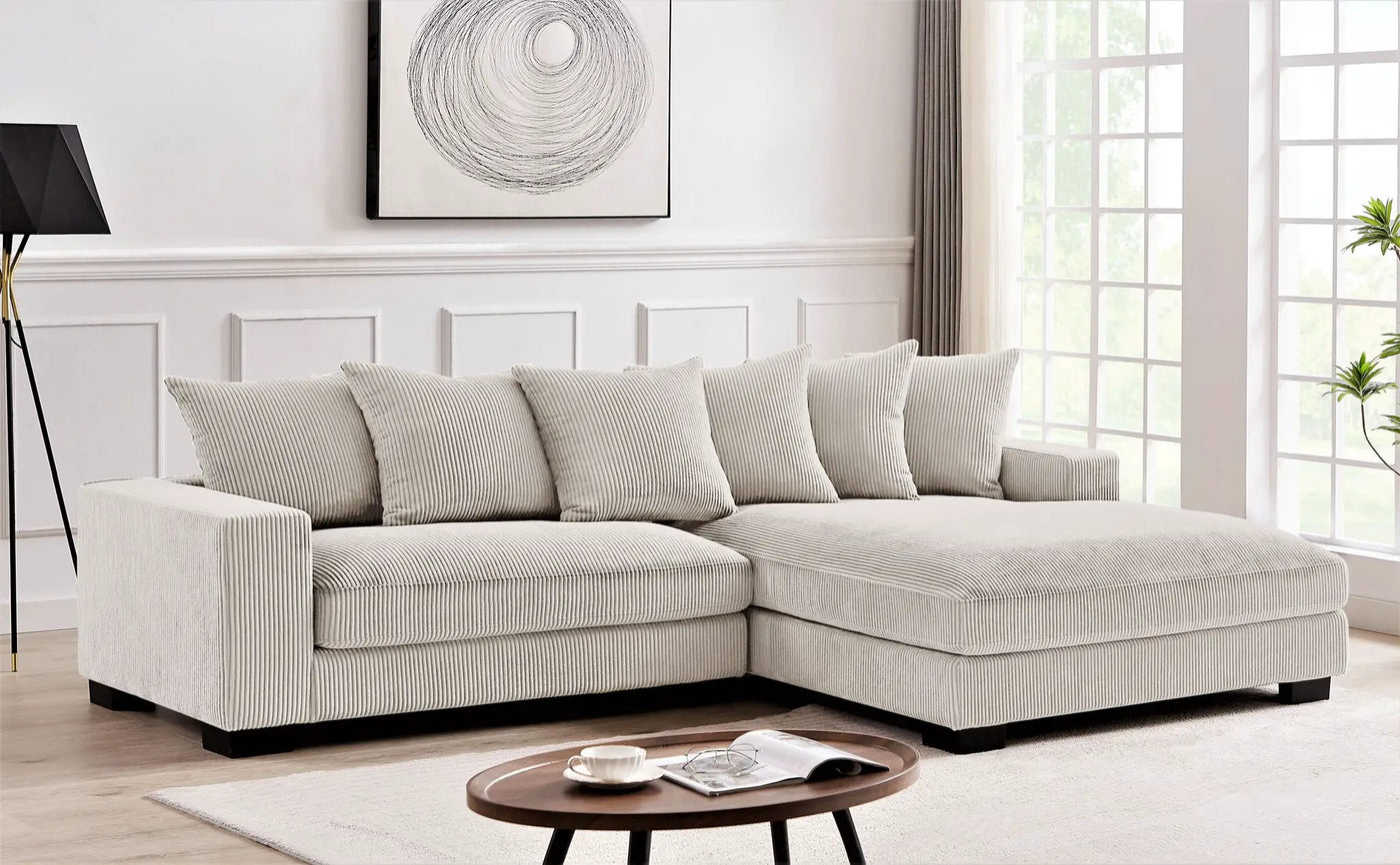 Luxe - Oversized 2 Piece Sectional Couches For Living Room, L Shaped Sofa With Chaise by Unique Piece Furniture