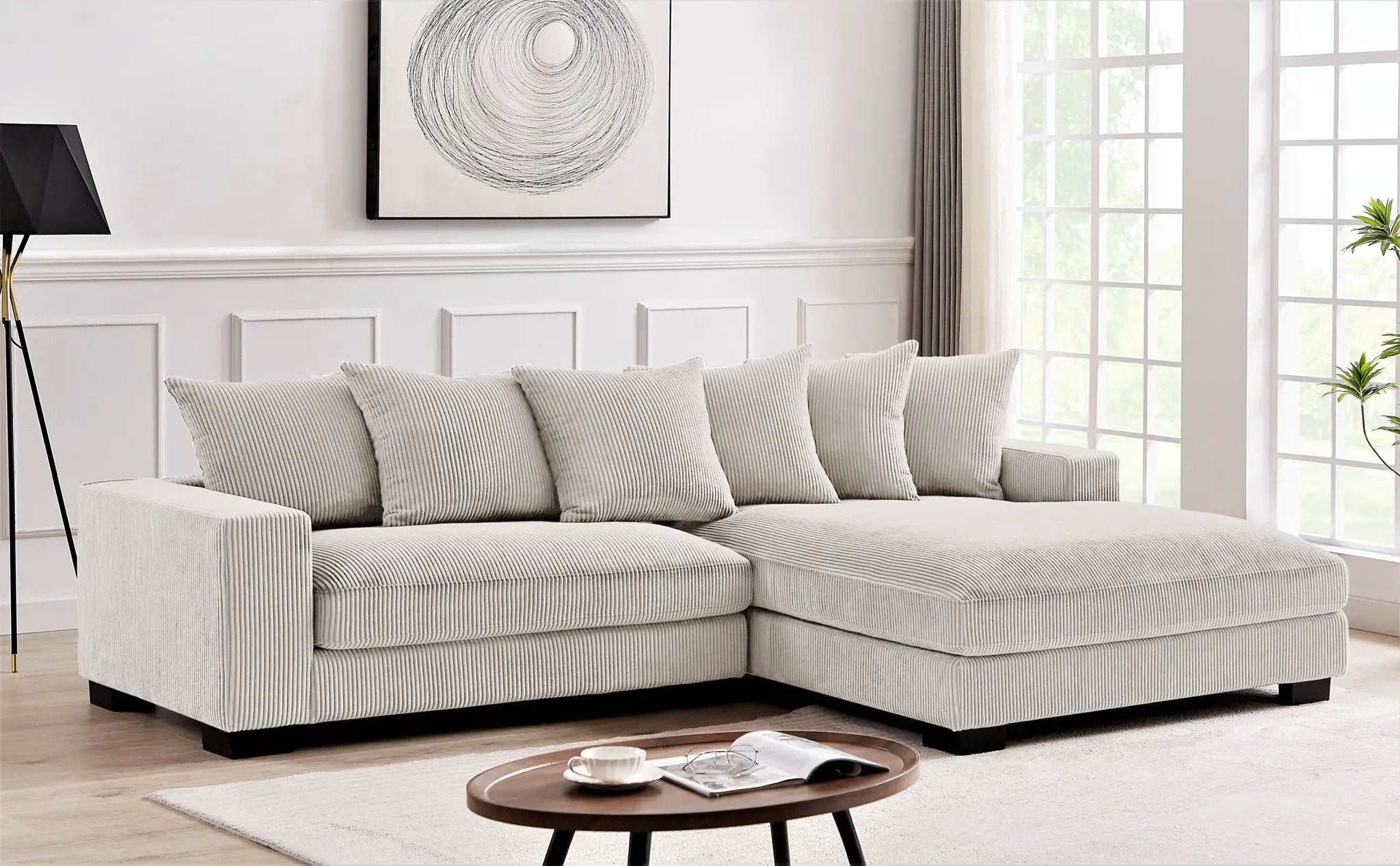 Luxe - Oversized 2 Piece Sectional Couches For Living Room, L Shaped Sofa With Chaise by HouseOfZazla