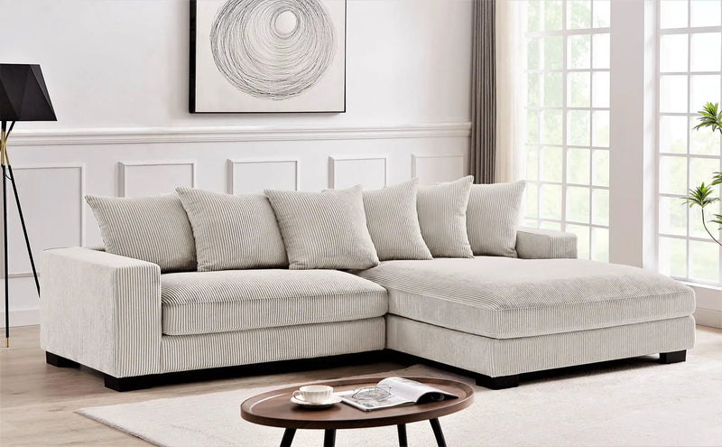 Luxe - Oversized 2 Piece Sectional Couches For Living Room, L Shaped Sofa With Chaise by HouseOfZazla