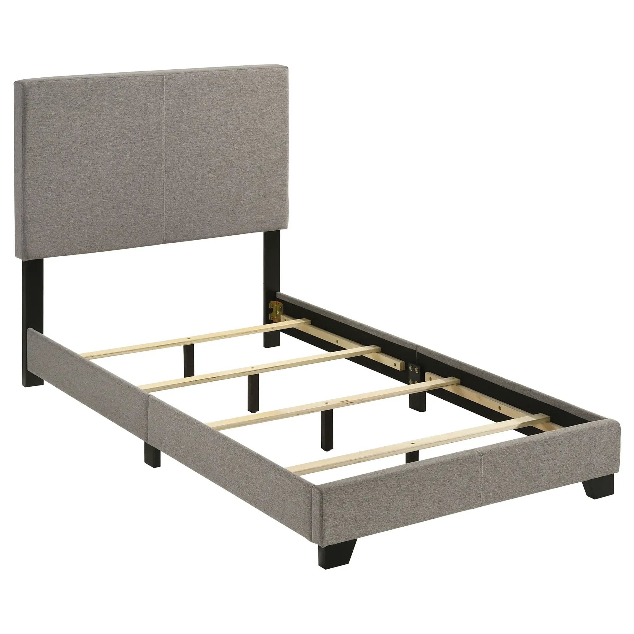 Dorian Fabric Upholstered Twin Panel Bed Taupe by Unique Piece Furniture