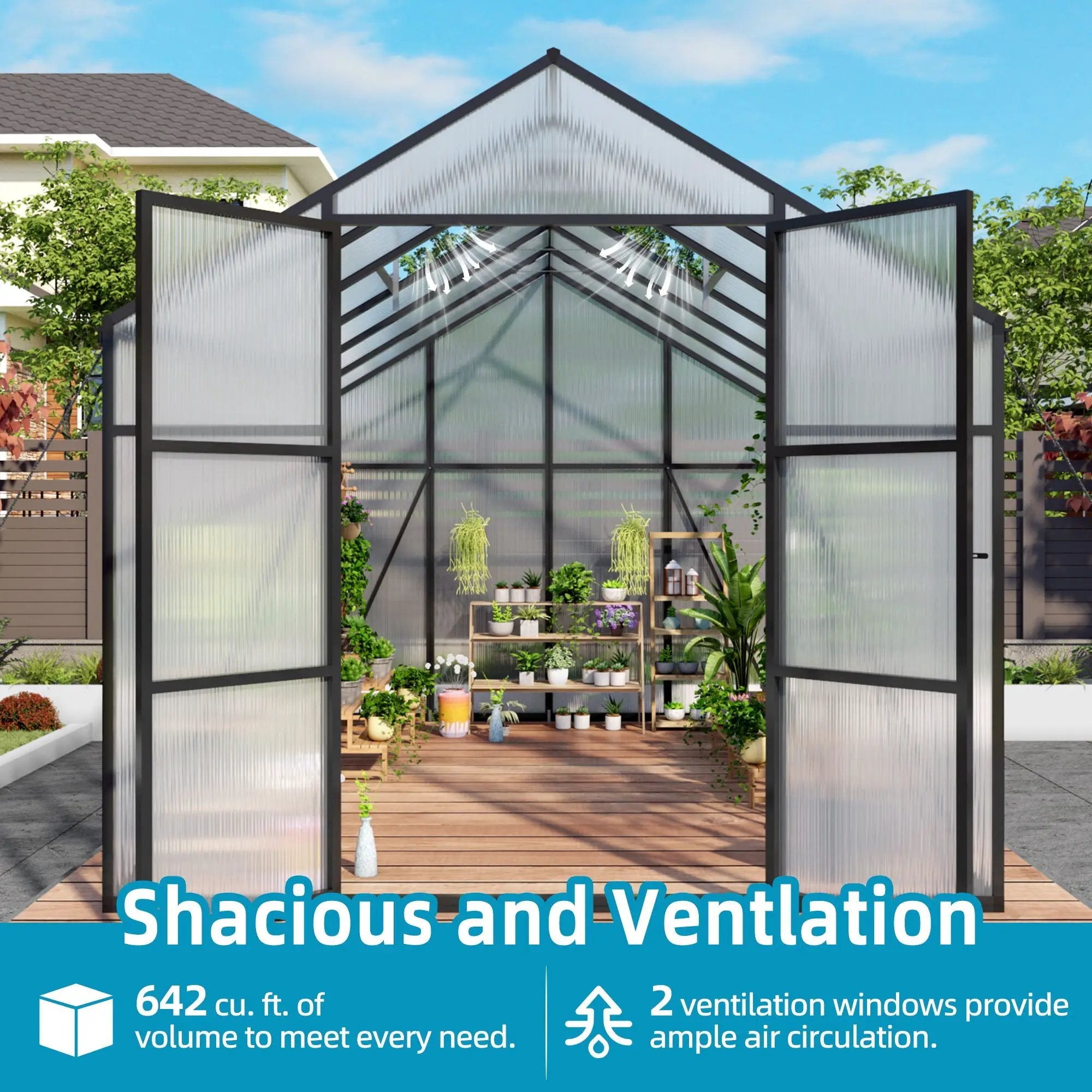 Gain Height Windproof house All Season Outdoor Garden Shelter by HouseOfZazla