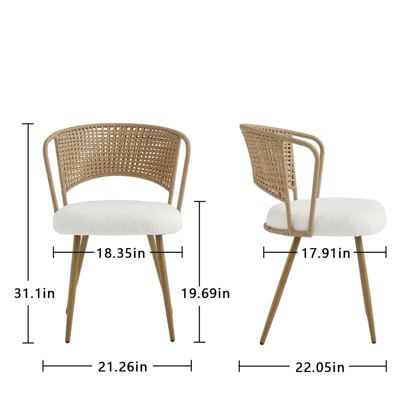 Farmhouse Style Wicker Dining Chair by HouseOfZazla