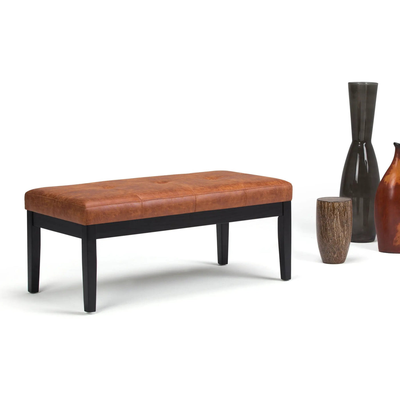 Lacey - Upholstered Tufted Ottoman Bench by HouseOfZazla