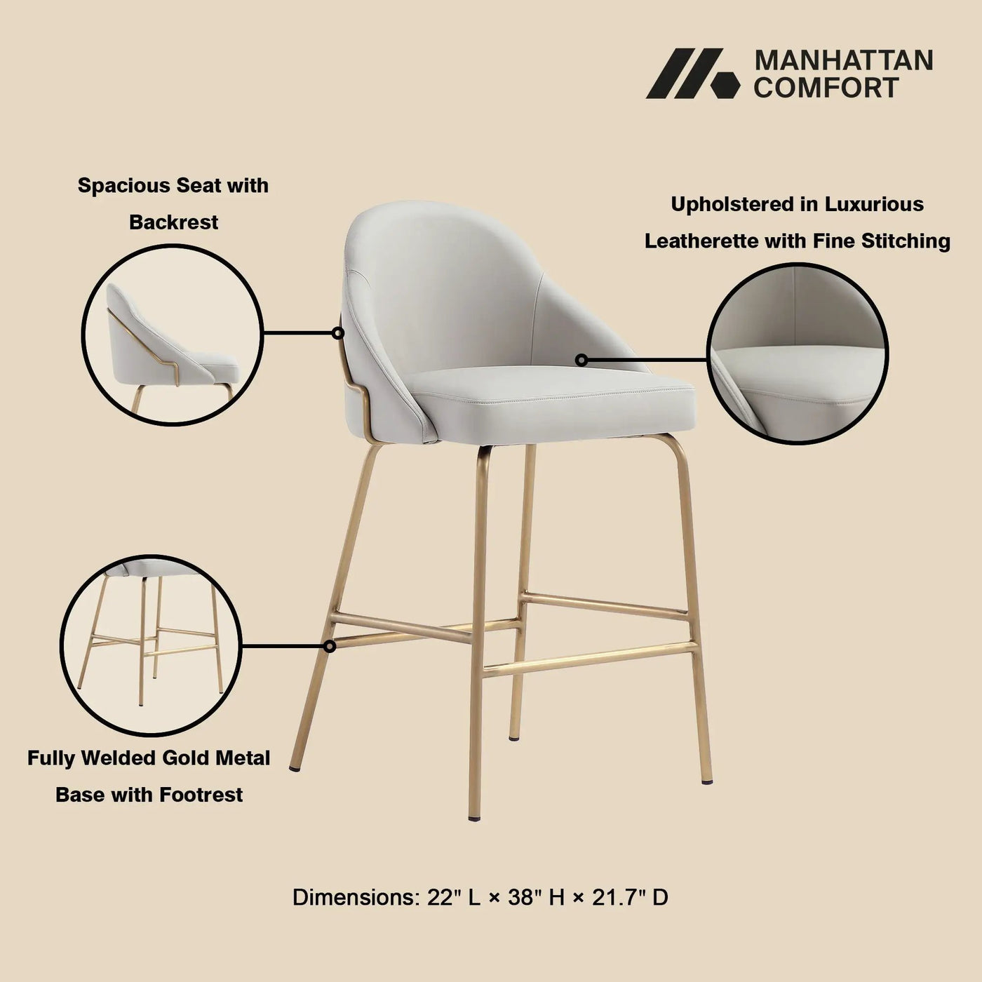 Gracie - Counter Stool by HouseOfZazla