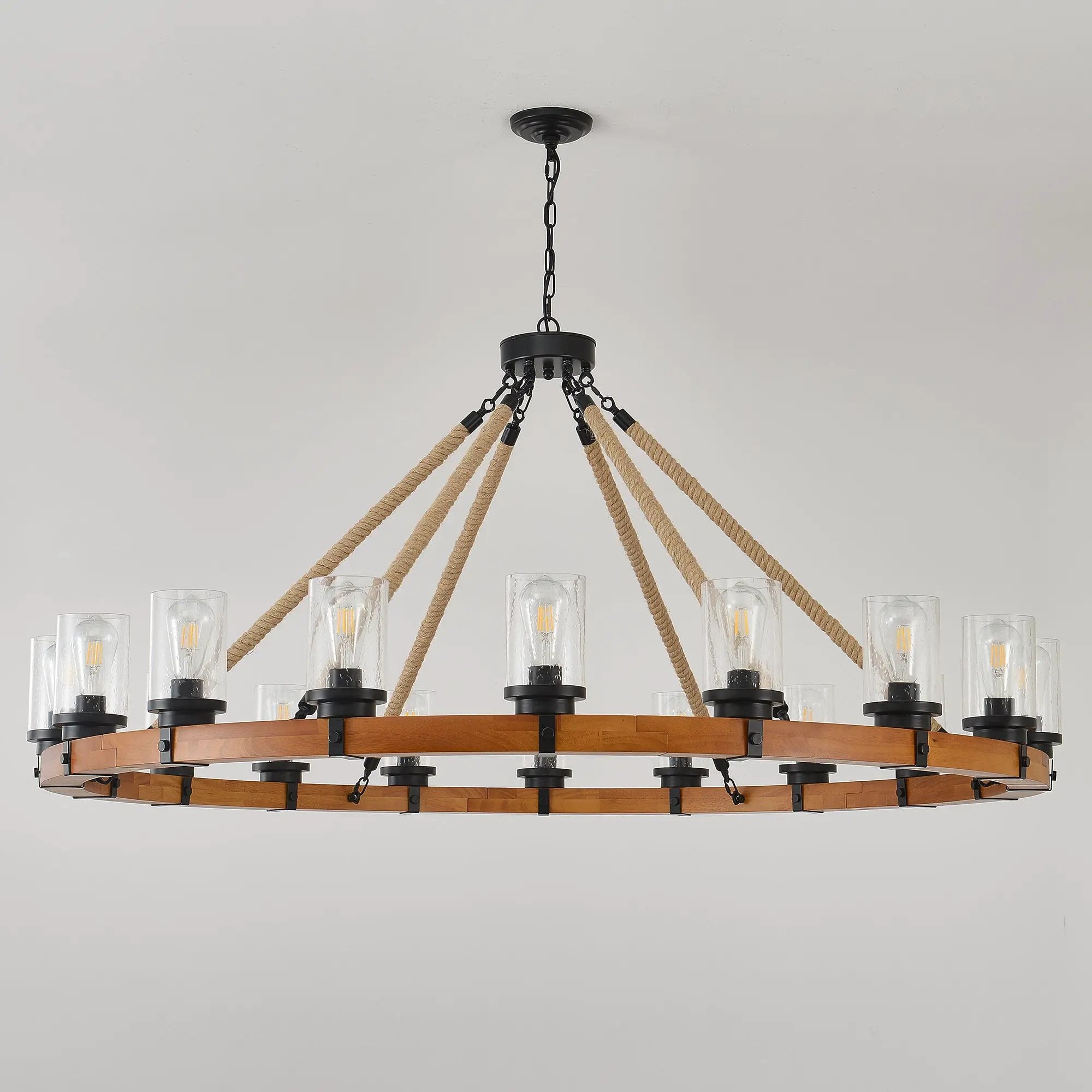 18-Light Rustic Wagon Wheel Chandelier by HouseOfZazla