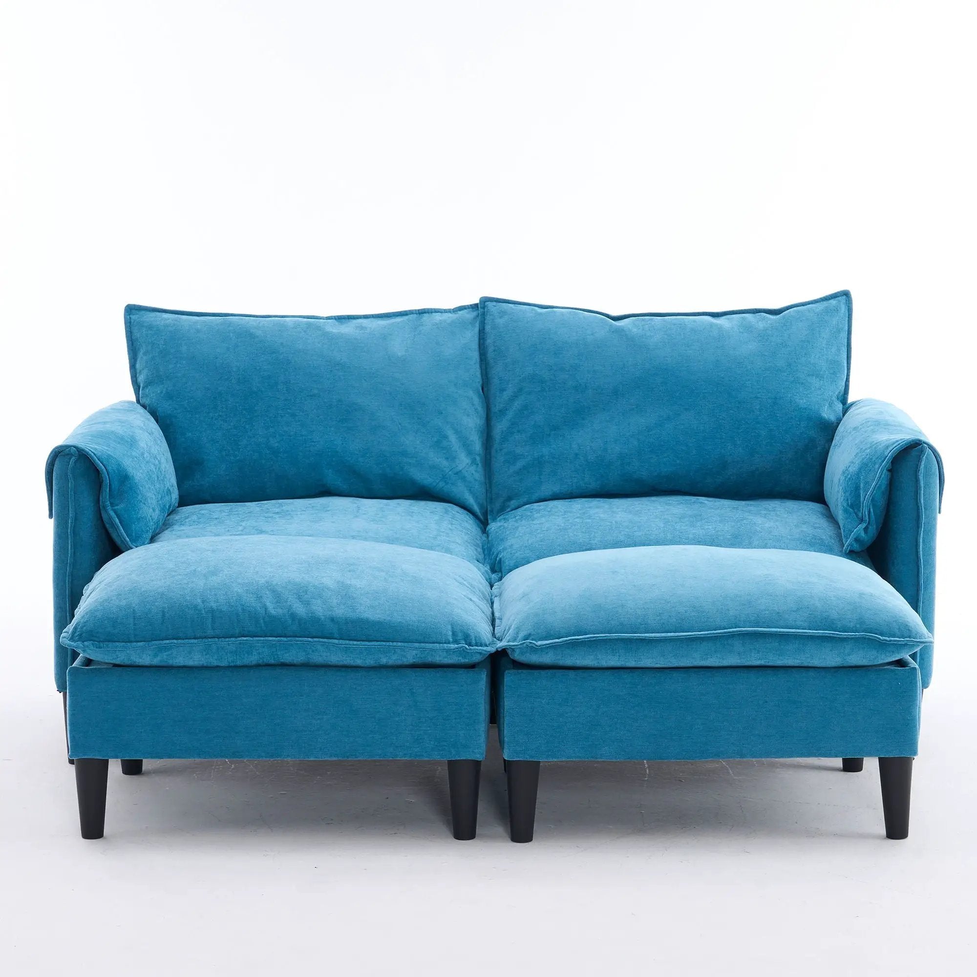 Convertible Combination Sofa With Footstools With Storage by HouseOfZazla