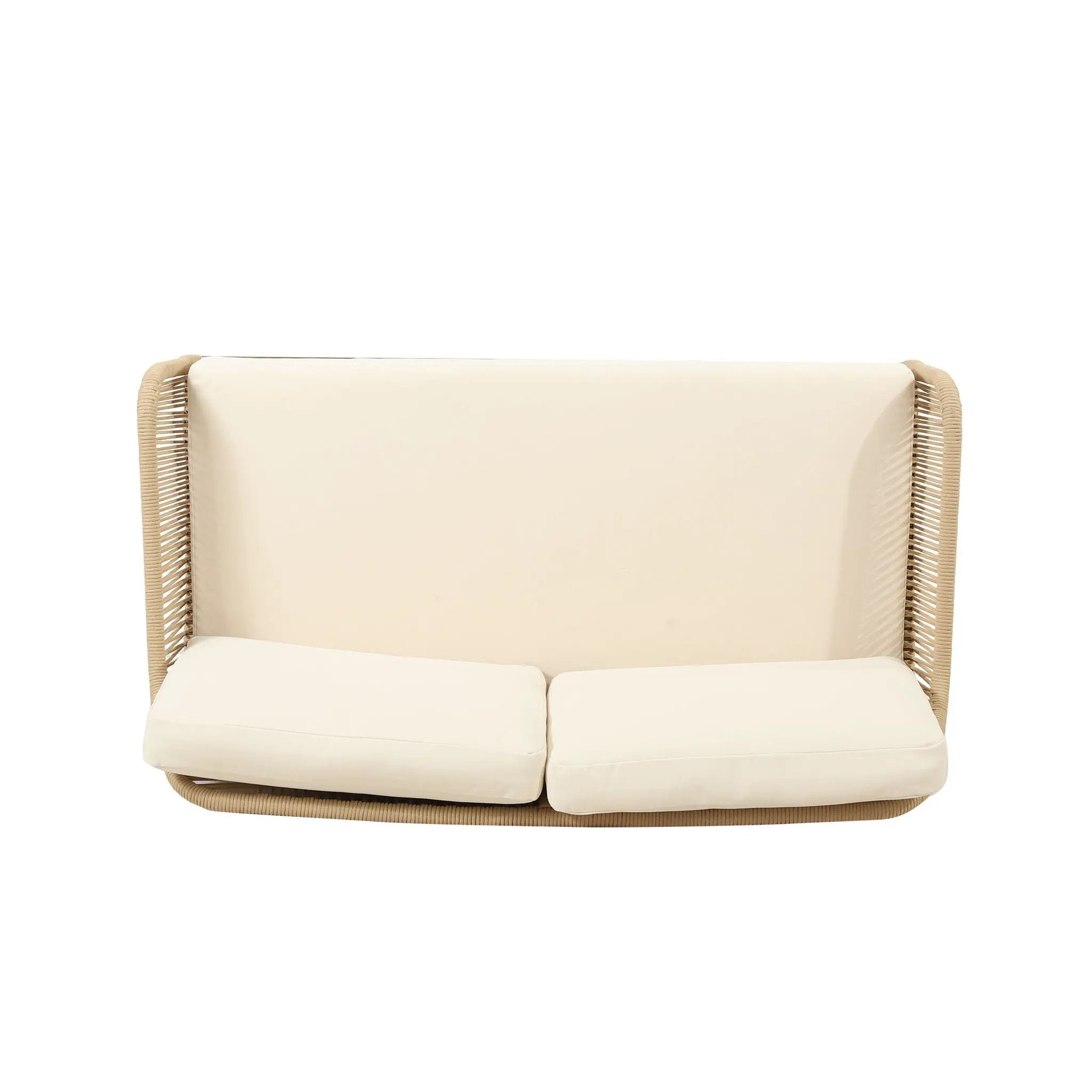 Hueber Outdoor And Rope 4 Seater Chat Set With Cushions - Teak by HouseOfZazla