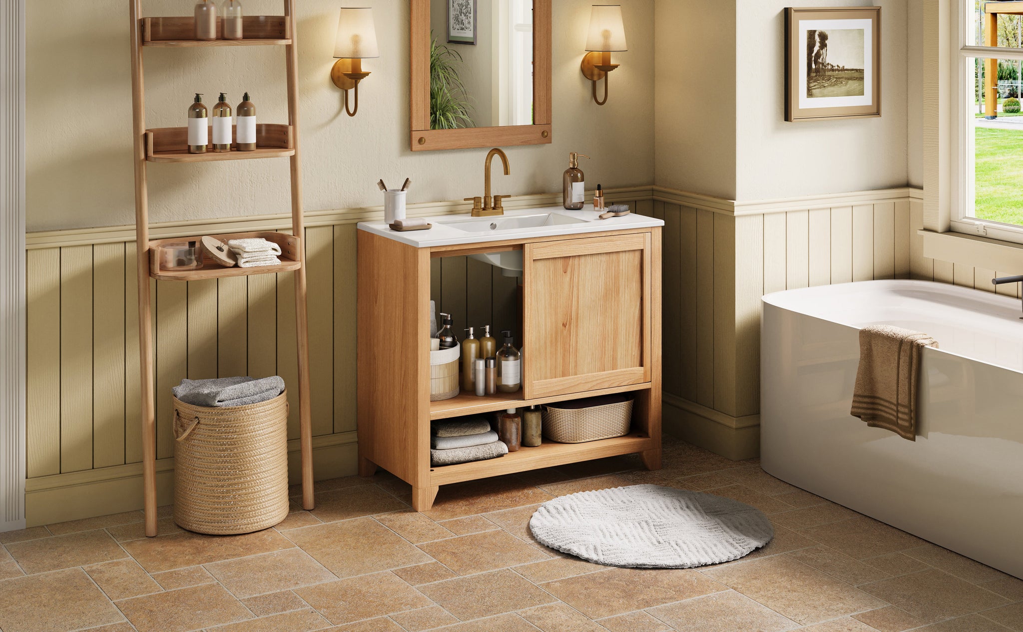 36" Bathroom Vanity with Ceramic Sink by HouseOfZazla