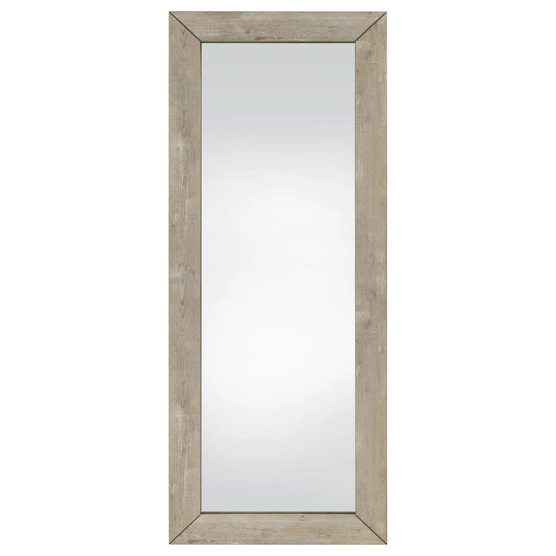 Cadence Tempered Glass Full Length Mirror Grey Washed Oak by Unique Piece Furniture
