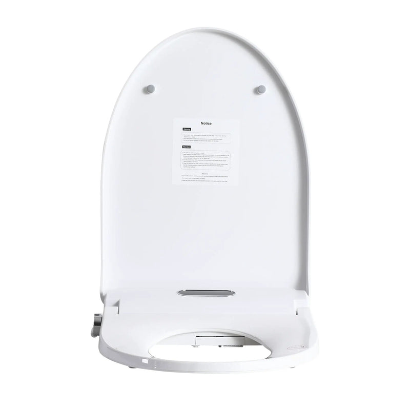 Smart Bidet Toilet Seat & Side Knob Adjustable Heated Seat With Water Temperature And Pressure Adjustment Portable Bidet - White by HouseOfZazla