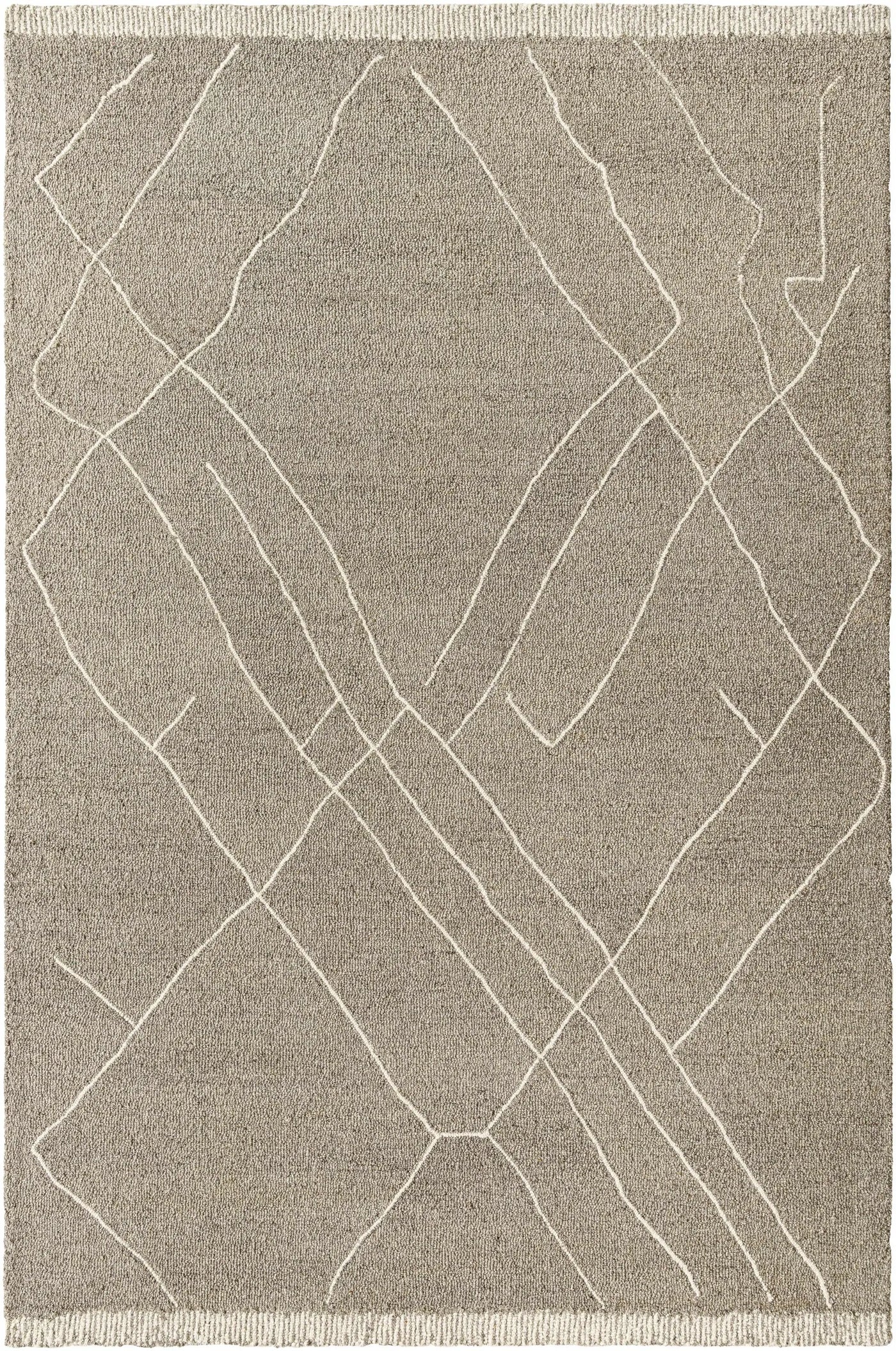 Arsenal Trout Valley Gray Wool Rug by Boutique Rugs