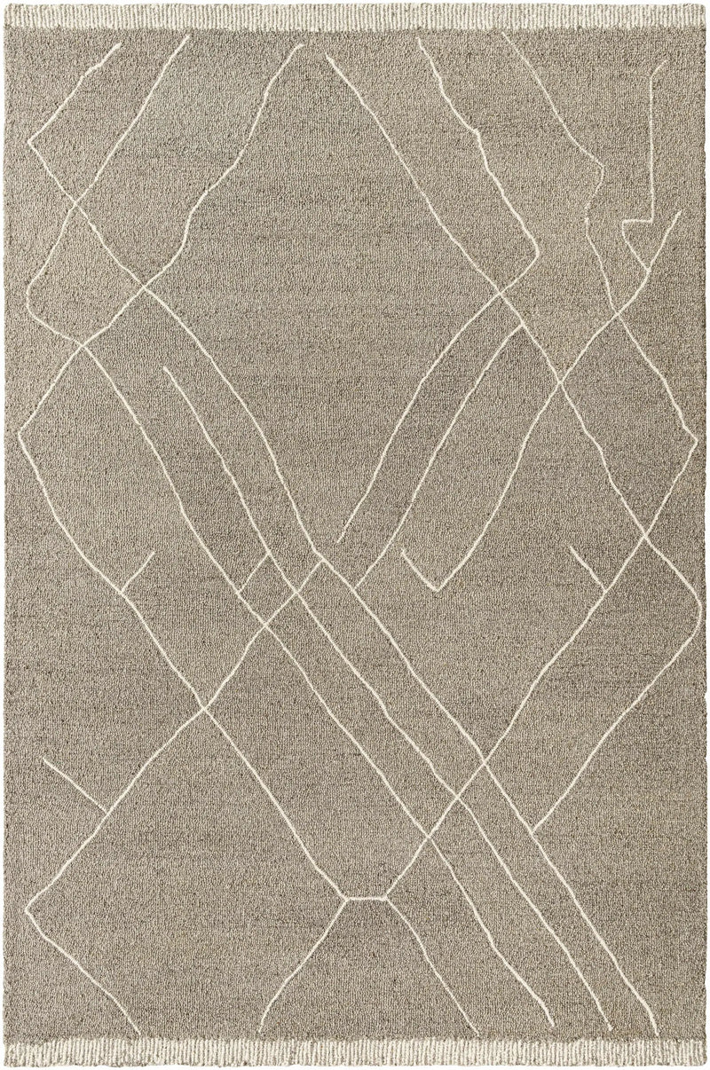 Arsenal Trout Valley Gray Wool Rug by Boutique Rugs