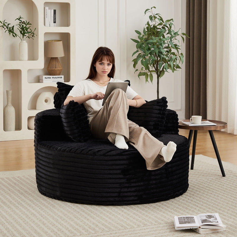 Modern Single Sofa With Backrest Pillow For Living Room by HouseOfZazla