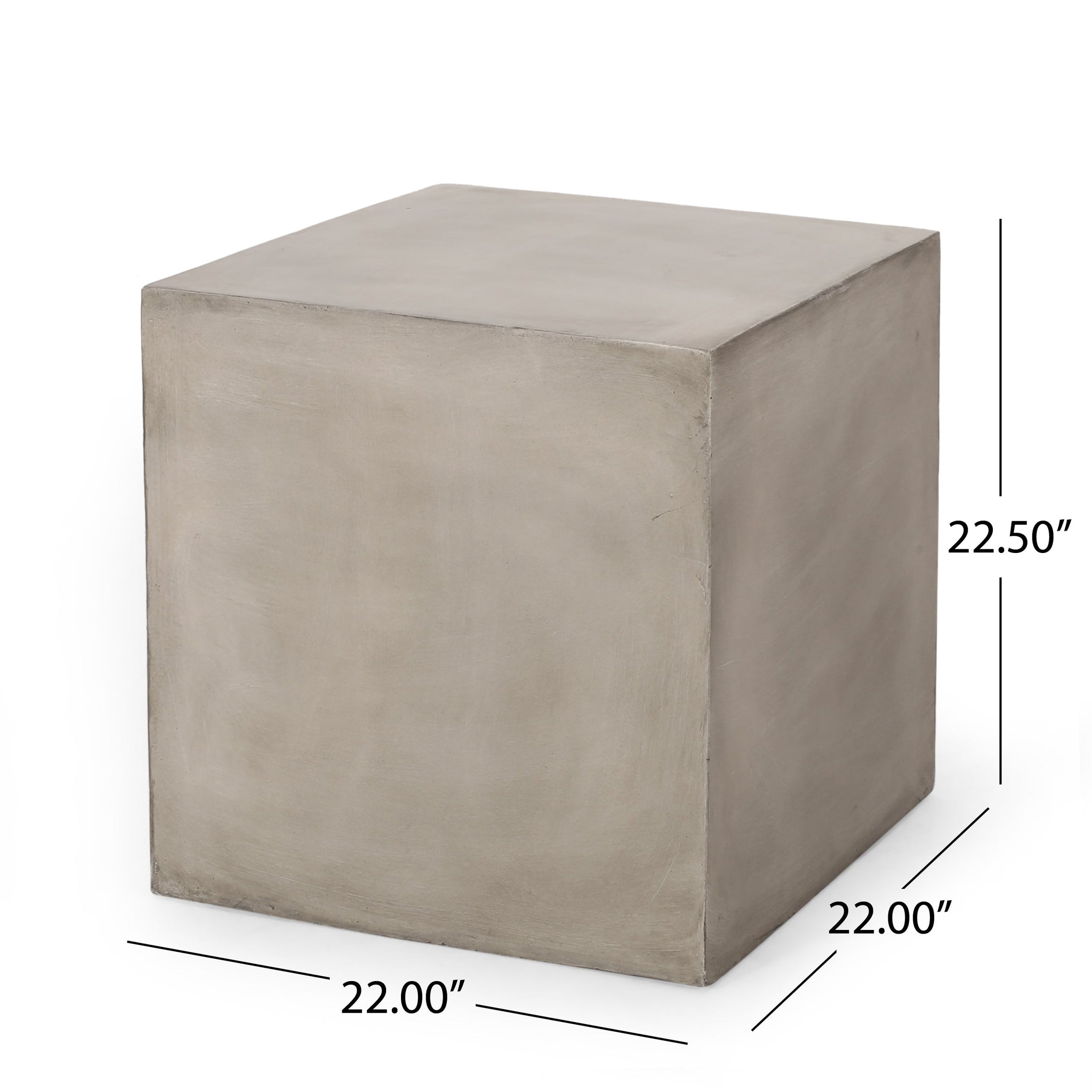 Outdoor MGO Square Side Table, Light by HouseOfZazla