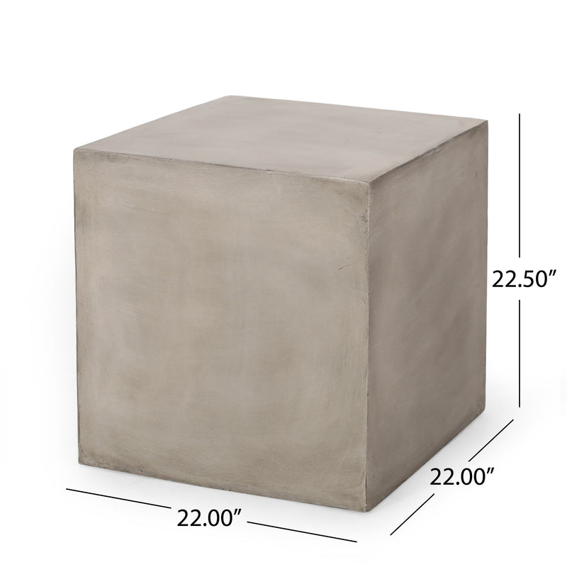 Outdoor MGO Square Side Table, Light by HouseOfZazla