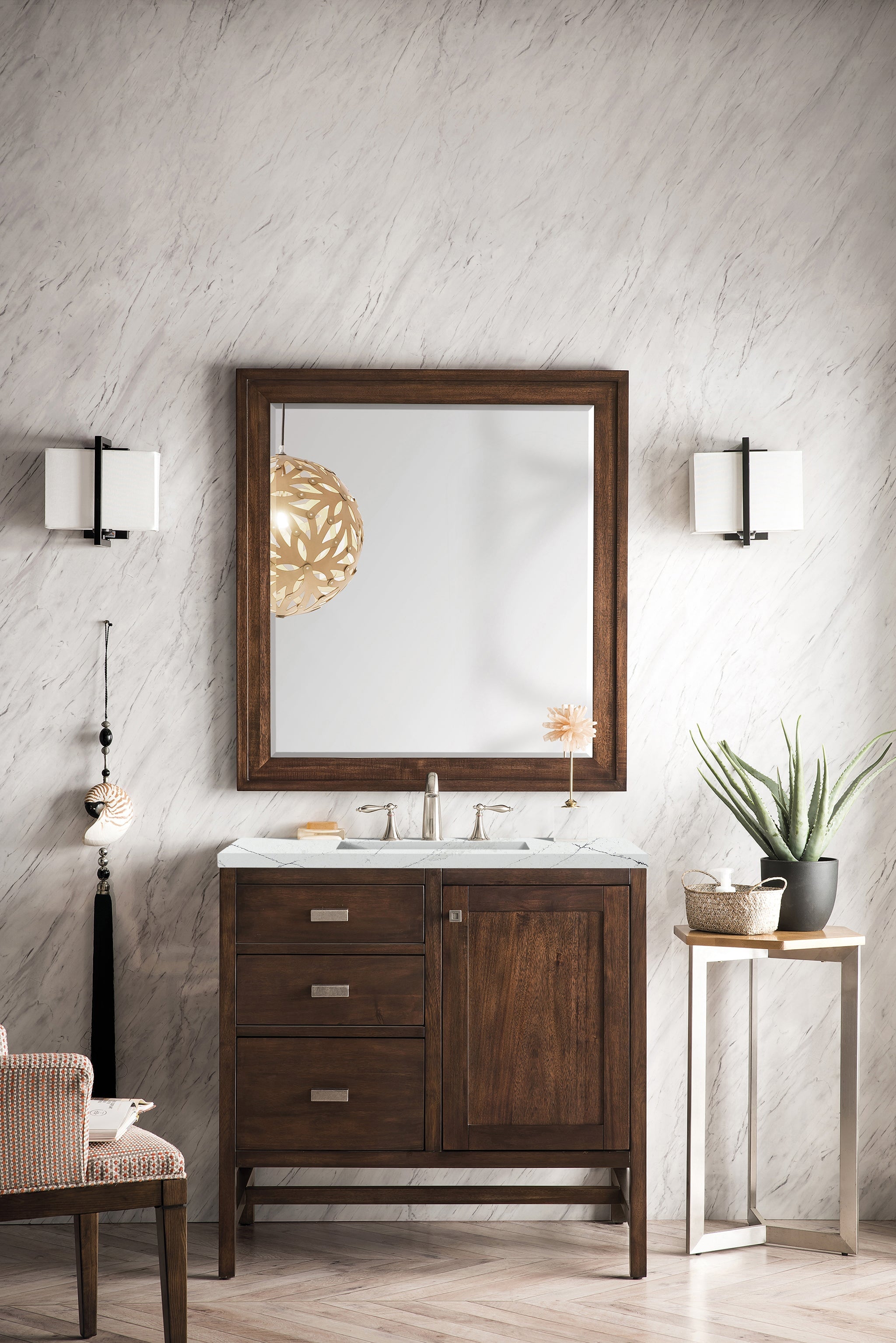James Martin Addison 36" Single Bathroom Vanity, Mid-Century Acacia by James Martin