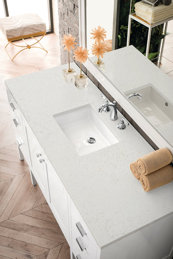 James Martin Addison 60" Single Bathroom Vanity, Glossy White
