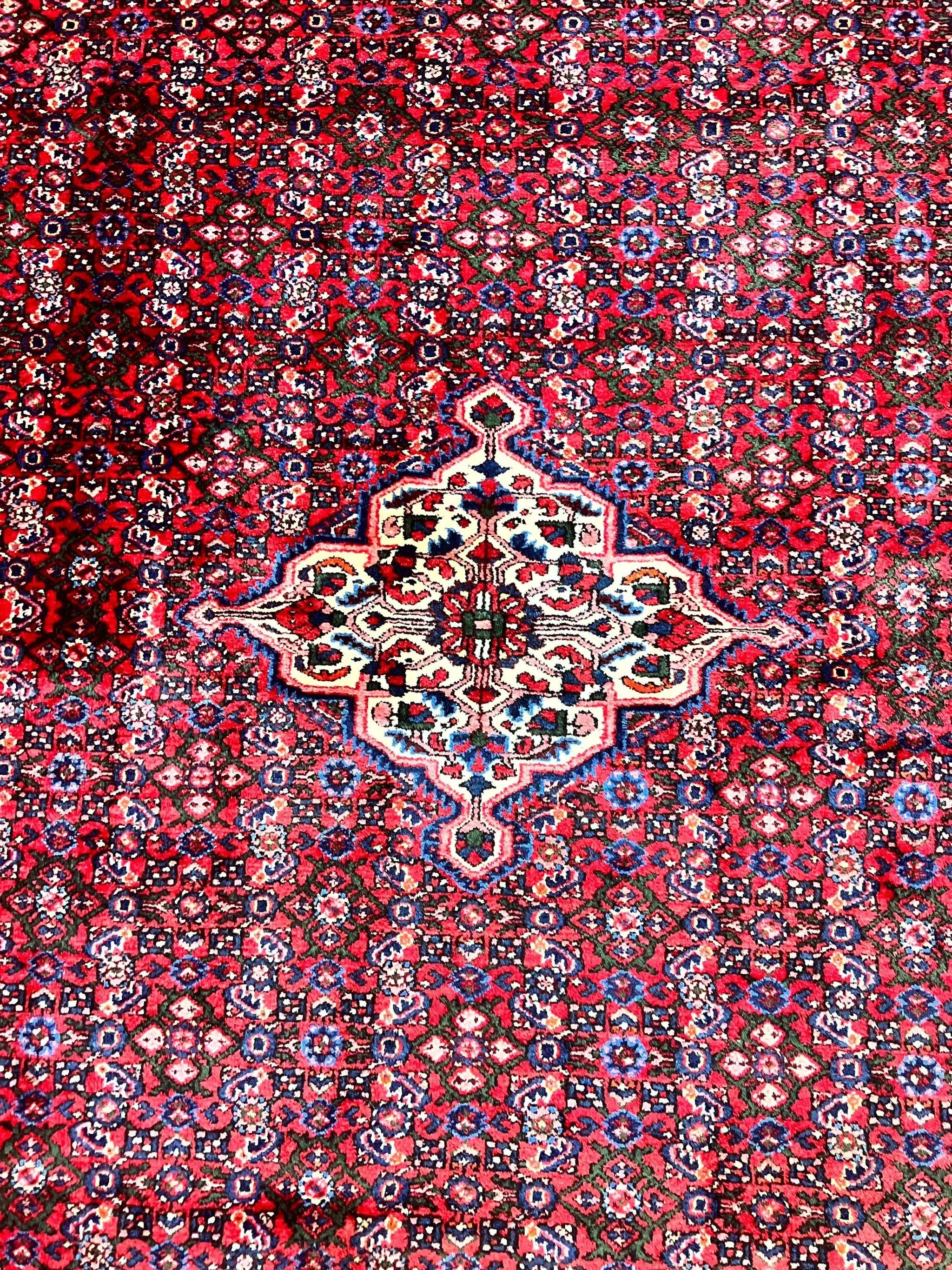 Large Persian Tribal Rug 11x17, Palace Sized Wool Handmade Vintage Carpet, Oversized Hand Knotted Rug, Red, Hamadan Dargazin Rug by Jewel Rugs