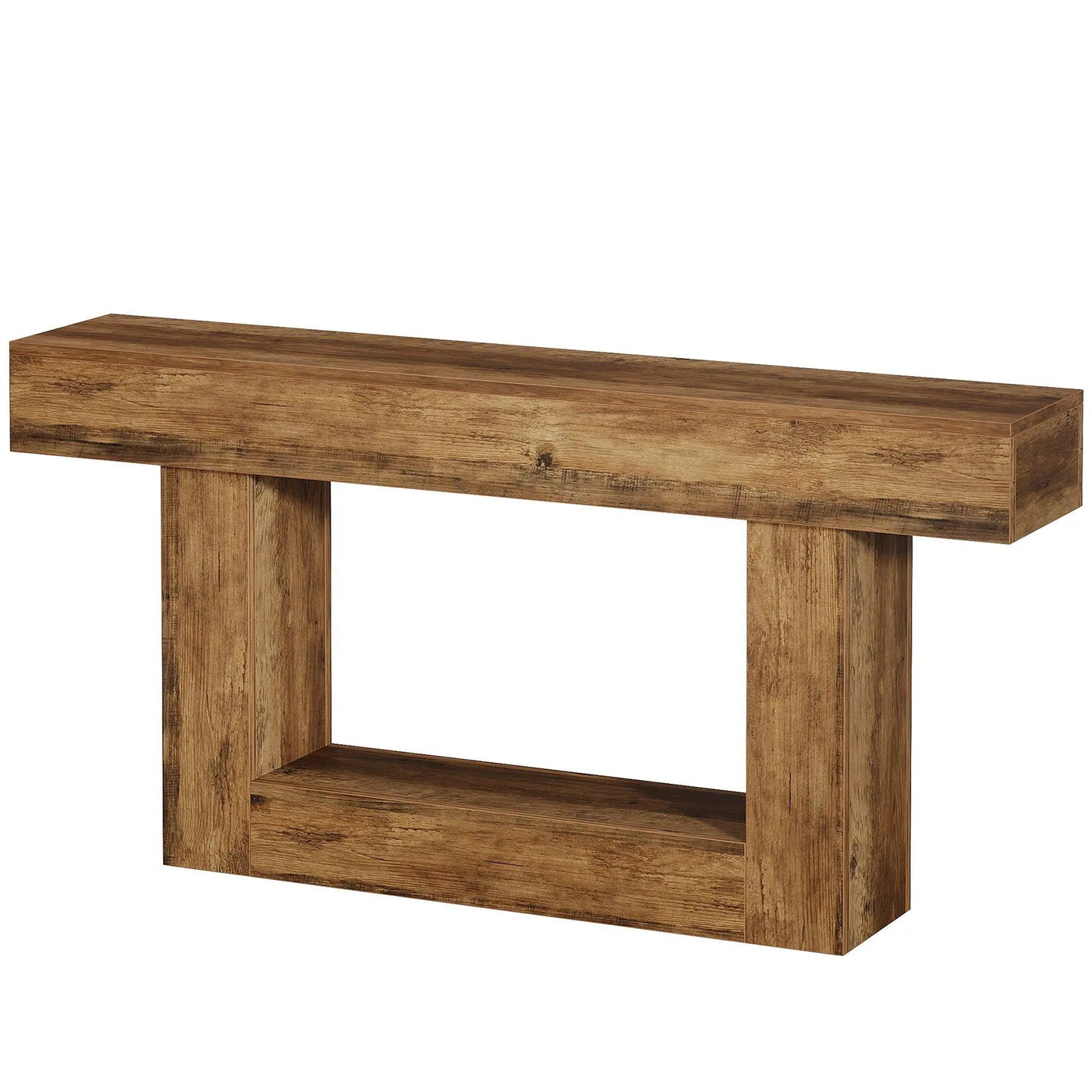 Console Table With 2 Tier Storage, U Shaped Base by HouseOfZazla