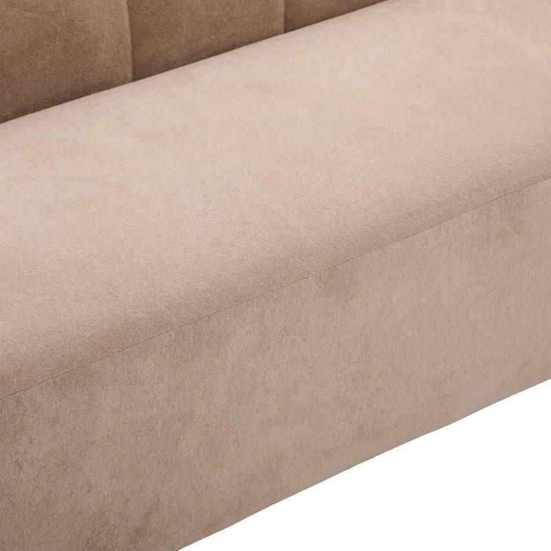Mirelle 80 in. Modern Curved Velvet Sofa Couch by HouseOfZazla