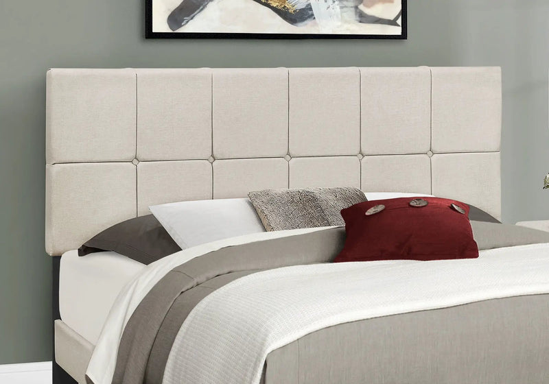 Queen Size Bed, Upholstered, Transitional - Beige by Unique Piece Furniture