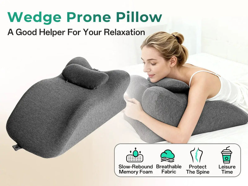 Ergonomic Spinal Posture Support & Multi-Functional Bed Pillow - Grey by HouseOfZazla