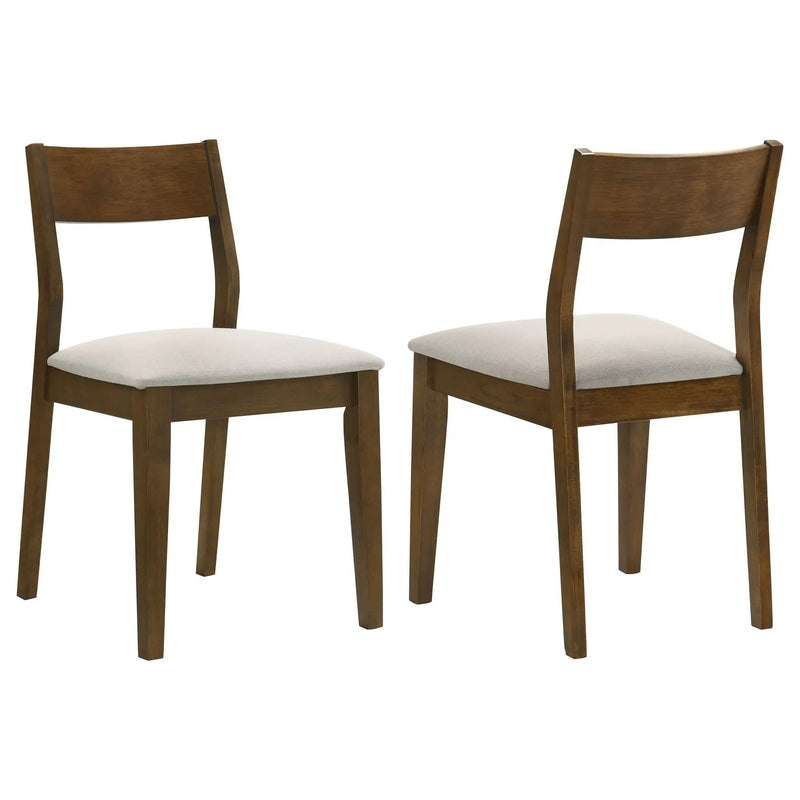 Almonte Dining Chair Upholstered Seat Dark Brown (Set of 2) by Unique Piece Furniture