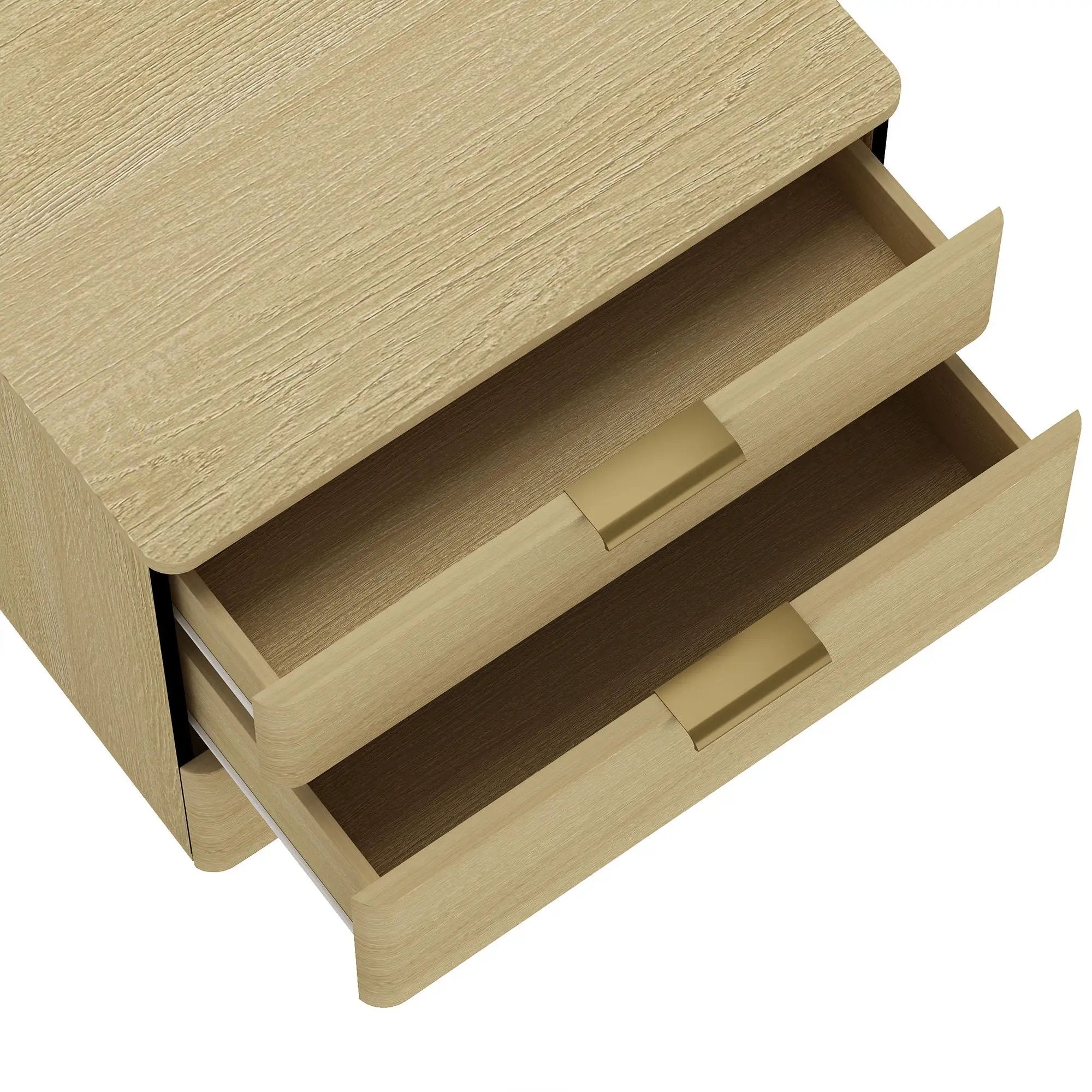 Payton - Nightstand With 3 Drawers - Oak by HouseOfZazla