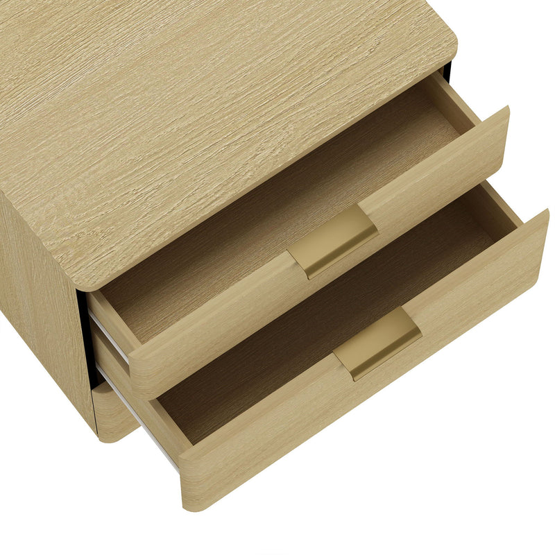 Payton - Nightstand With 3 Drawers - Oak by HouseOfZazla