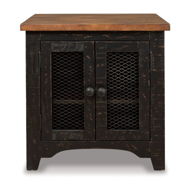 Valebeck - Rectangular End Table - Black / Brown by Unique Piece Furniture